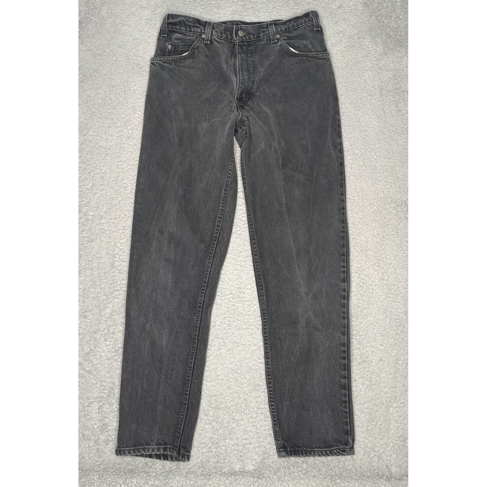 Vintage 90s Levi's 550 Black Denim Jeans Mens 33x32 Black Tab Made In USA Faded